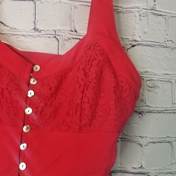 Free People Here I Am brami red lace - Picture 8 of 9